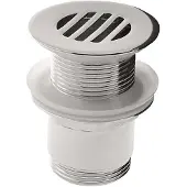 Sapho Wastafelafvoer 5/4“, niet-afsluitbaar, designplug, 25-50mm, chroom