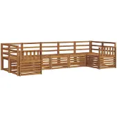 vidaXL Buiten bank set 7 st Naturel