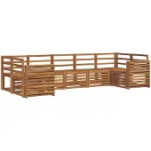 vidaXL Buiten bank set 7 st Naturel
