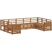 vidaXL Buiten bank set 9 st Naturel