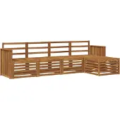vidaXL Buiten bank set 5 st Naturel