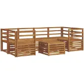 vidaXL Buiten bank set 7 st Naturel Massief Acacia Hout