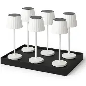 Lumisky Set van 6 tafellampen met voet. H29CM ABBY