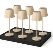 Lumisky Set van 6 tafellampen met voet. H30CM ABBY