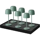 Lumisky Set van 6 tafellampen met voet. H28CM SOPHIA