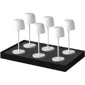 Lumisky Set van 6 tafellampen met voet. H28CM SOPHIA