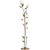 ONLI Vloerlamp Miranda, brons / oud-messing, Woon-/ Eetkamer, metaal, Florentijns, vloerlamp