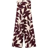 Mango Jumpsuit 'Plumas' crème / wijnrood
