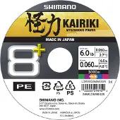 Shimano Fishing Line Kairiki 8+ Braided Line 3000 M Transparant 0.130 mm