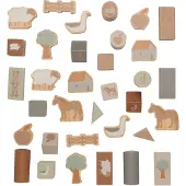Jollein Houten blokken set 18x12 cm - Farm unisex
