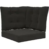 vidaXL Buitenbankkussen Polyester Zwart 50,5 x 50,5 cm