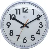Nextime NX-7308WI Wandklok NXT Diam. 26cm Kunststof Wit, Witte Wijzerplaat