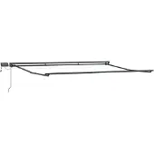Syfax Handmatige Luifelhouder met LED's Antraciet 4 × 3 m Aluminium