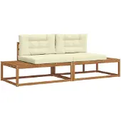 vidaXL Buiten bank set Massief Acacia Hout en Polyester