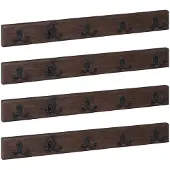 vidaXL Hanger Bruin 60 x 7 x 8 cm Massief Gerecycleerd Hout