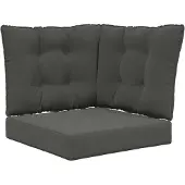 vidaXL Buitenbankkussen Polyester Antraciet 50,5 x 50,5 cm