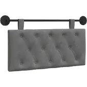 vidaXL Hangend hoofdbord Donkergrijs Fluweel