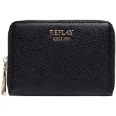 Replay portemonnee Zip Around Wallet Black zwart