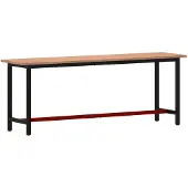 Syfax Werkbank 220x55x81,5 cm massief beukenhout en metaal