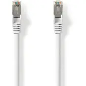 Nedis Cat 8.1 Netwerkkabel | S/FTP | RJ45 Male | RJ45 Male | 15.0 m | Rond | LSZH | Wit | Label