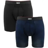 Saxx - Multi-Sport Mesh Boxer Brief Fly 2-Pack - Synthetisch ondergoed S, zwart