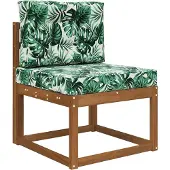vidaXL Buitenbankkussen Polyester Bladpatroon 60 x 60 x 8 cm