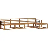 vidaXL Buiten bank set 5 pcs Naturel Massief Acacia Hout