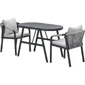 Garden Impressions Terni aluminium balkon set - carbon black - sand