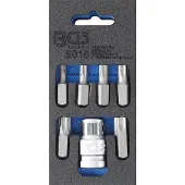 Bgs Schroevendraaierbitset Aandrijving buitenzeskant 10 mm (3/8") T-profiel (voor Torx) 7 stuks.