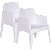 Garden Impressions tuinstoel Box the original wit - 2 stuks