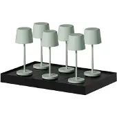 Lumisky Set van 6 tafellampen met voet. H22CM KELLY MINI