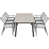 Garden Impressions Ross tuinset sand 7-delig - Penedo tuintafel 230x100 cm