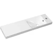 Sapho Agos Cultured Marble Wastafel 80x22cm, wit/links/rechts