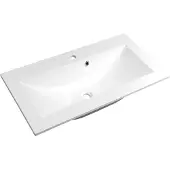 Sapho Yukon Kunstmarmeren wastafel 70x45cm, wit