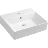 Aqualine Sistema - Wastafel 50x42 cm, met 1 kraangat, wit 10SF50051