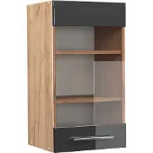 Vicco Fame-Line Glazen keukenkast – 40 cm Antraciet Hoogglans