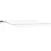 vidaXL Handbediende luifel met LED's Wit 4,5 × 3,5 m