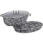 Klausberg marmeren braadpan 8,0l 38cm 3 elementen KB7367