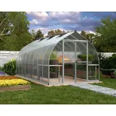 Palram - Canopia Tuinkas Bella 8x16 - Polycarbonaat - Zilver - 244x484x219cm