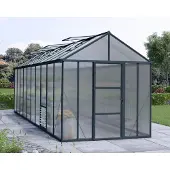 Canopia Tuinkas Glory 8x20 - Polycarbonaat 10mm - Grijs - 253x604x269 Cm
