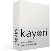 Kayori Topper Hoeslaken Shizu Offwhite (Jersey)-1-persoons (90/100 x 200/210/220 cm)