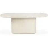 Ethnicraft Elements Tisch lackiertes Microcement Off White rund
