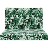 vidaXL Buitenbankkussen Polyester Bladpatroon 80 x 80 x 8 cm