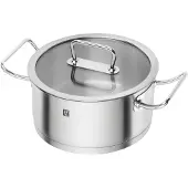 Zwilling pro pan met glazen deksel roestvrij staal 4,1 L