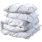 Sleeptime Dekbedovertrek Velvet Pintuck - Wit 140 x 200/220 cm