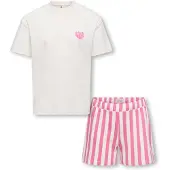 Kids Only GIRLS Nachtkledij 'KOGRila' pink / wit