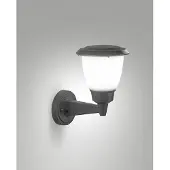 FABAS LUCE Wandlamp buiten Thiago, dimbaar, zwart, Aluminium, Modern, Wandlamp buiten