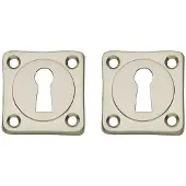 Intersteel Set van 2 sleutelrozetten Tira vierkant nikkel mat