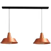 Masterlight Roodkoperen Eettafellamp Industria 2x45