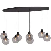 Masterlight Hanglamp ovaal Lazise Oval 8x Ø 20cm goud